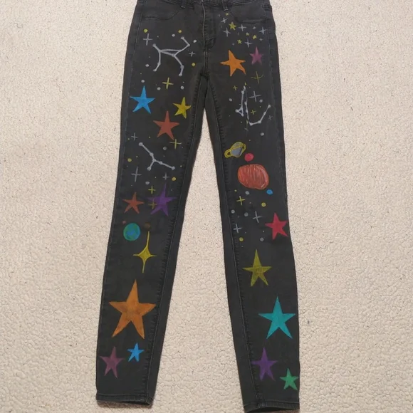 American Eagle Outfitters Jeans One Of A Kind Hand Painted